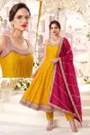 Ff Vichitra Silk Manual Work Kurti With Botttom Dupatta